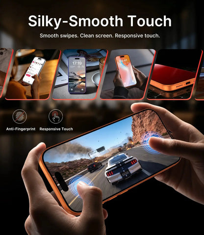 [2-Pack] Privacy & Anti-Scratch Screen Protector, Compatible with iPhone 13-17