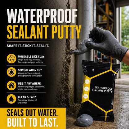 🏠 Limited-time 49% Off! Waterproof Sealant Putty, Mouldable Hole Sealing Filler For Pipe Wall Gap Blocking