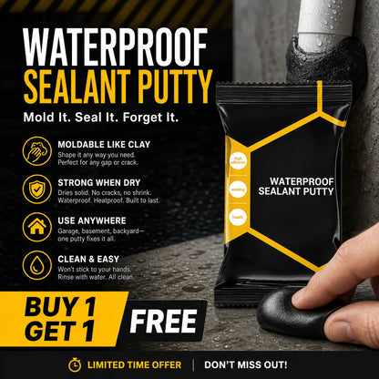 🏠 Limited-time 49% Off! Waterproof Sealant Putty, Mouldable Hole Sealing Filler For Pipe Wall Gap Blocking