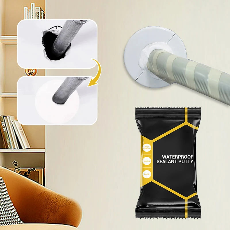 🏠 Limited-time 49% Off! Waterproof Sealant Putty, Mouldable Hole Sealing Filler For Pipe Wall Gap Blocking