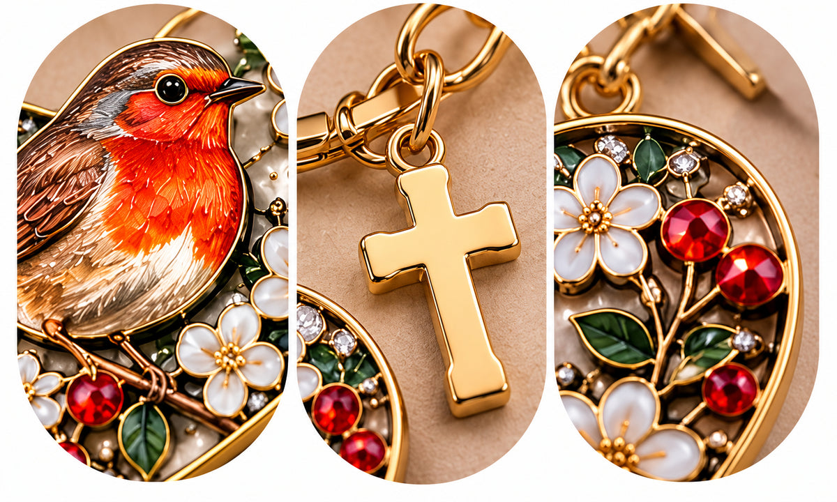 🐦✝️ “be Still” Robin Faith Keyring — A Little Reminder Of Hope | Psalm 46:10