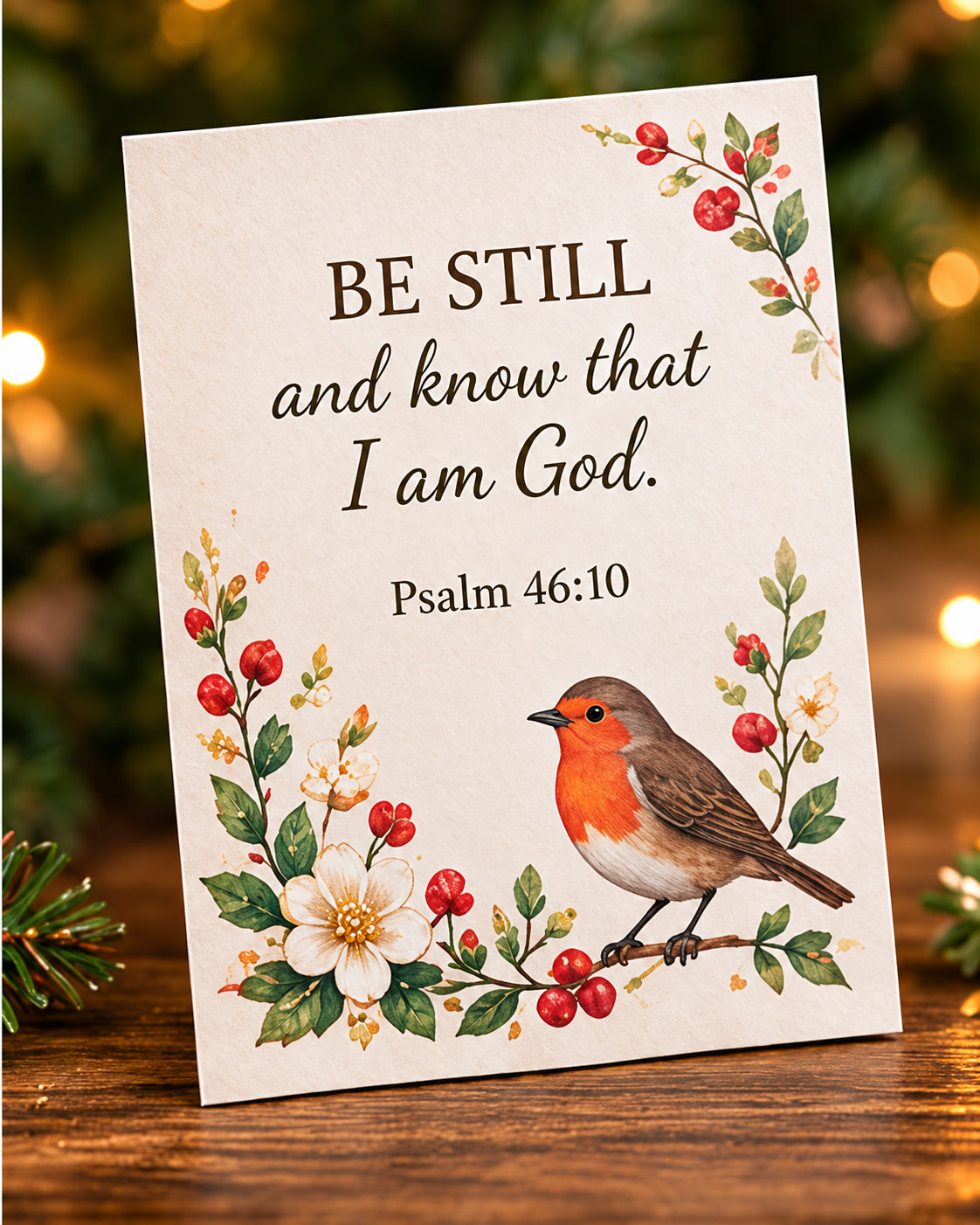 🐦✝️ “be Still” Robin Faith Keyring — A Little Reminder Of Hope | Psalm 46:10