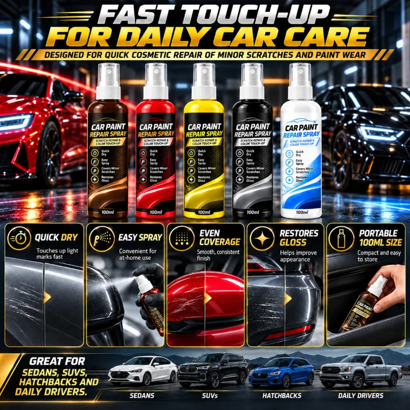 Car Scratch Repair Spray For Minor Scratches And Quick Touch Up