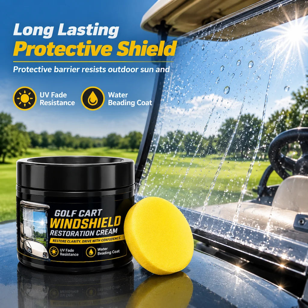🥳2026 HOT SALE🥳💞50K+ SOLD! 🏌️✨ 49% OFF! Golf Cart Windshield Scratch Repair Paste – buffs away haze & yellowing, restores crystal-clear vision. Includes sponge, easy 3-step hand buffing! 🛡️✅