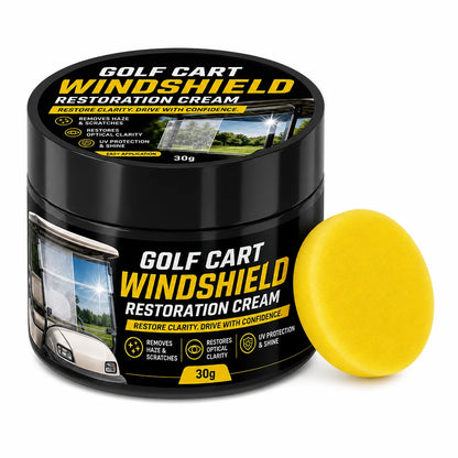 🥳2026 HOT SALE🥳💞50K+ SOLD! 🏌️✨ 49% OFF! Golf Cart Windshield Scratch Repair Paste – buffs away haze & yellowing, restores crystal-clear vision. Includes sponge, easy 3-step hand buffing! 🛡️✅
