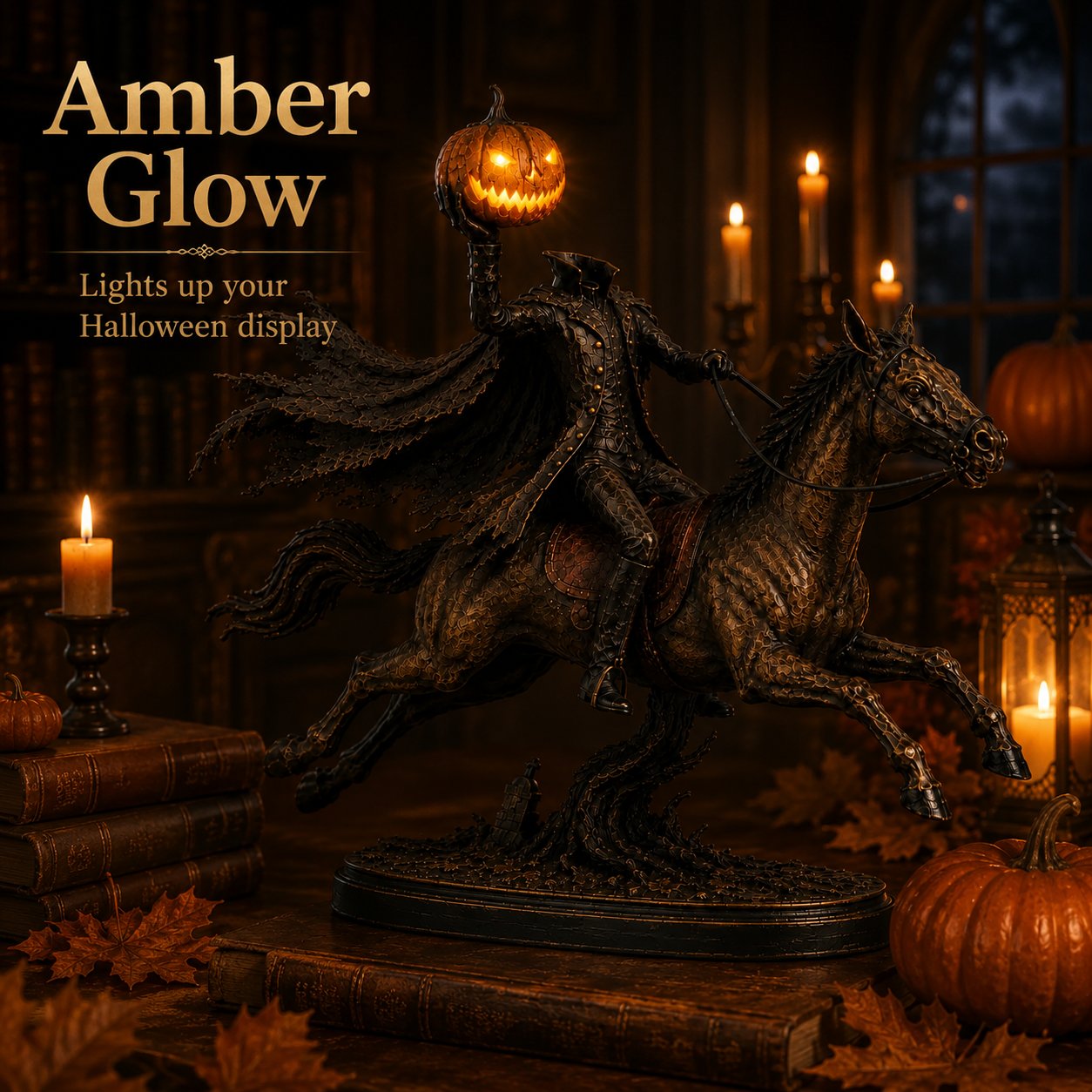 ⏰Last Day Buy 2 Save 10% - 🎃🏇Midnight Chase Headless Horseman Statue | Awaken the Legend of the Hollow(✨Same as the video)