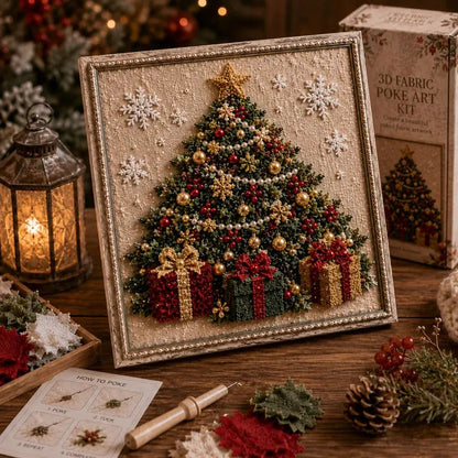 🔥HOT SALE 49% OFF 💥🎄 3D Christmas Fabric Poke Art DIY Craft Kit