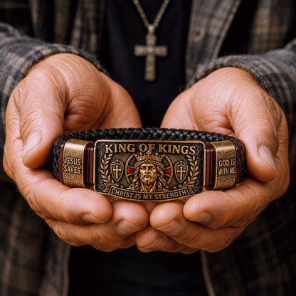 ✝️ The Ultimate Father's Day Tribute: King of Kings Faith Bracelet — Wear Your Belief with Pride (49% OFF Today🔥)