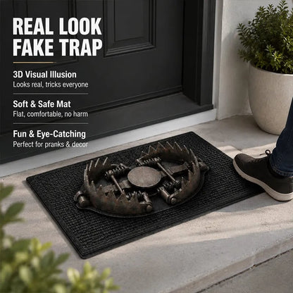 💥 LAST DAY 50% OFF - 😂 Gotcha! 3D Bear Trap Illusion Doormat – Funny Prank Entry Mat