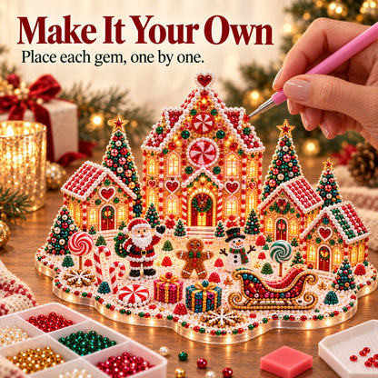Magisches Weihnachtsdorf – DIY-Schmuckstein-Set für eine festliche Tischdekoration