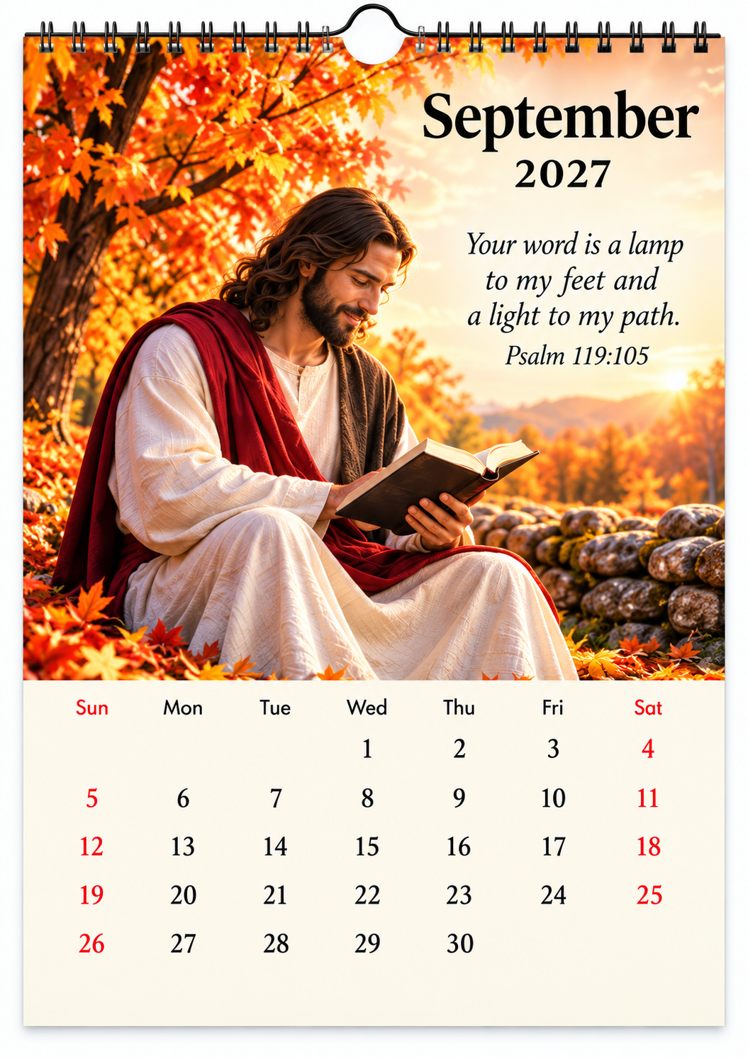 ✝️2027 Seasons of Faith Wall Calendar