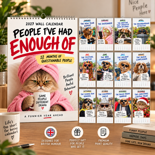 😾 People I've Had Enough Of – 2027 Wall Calendar