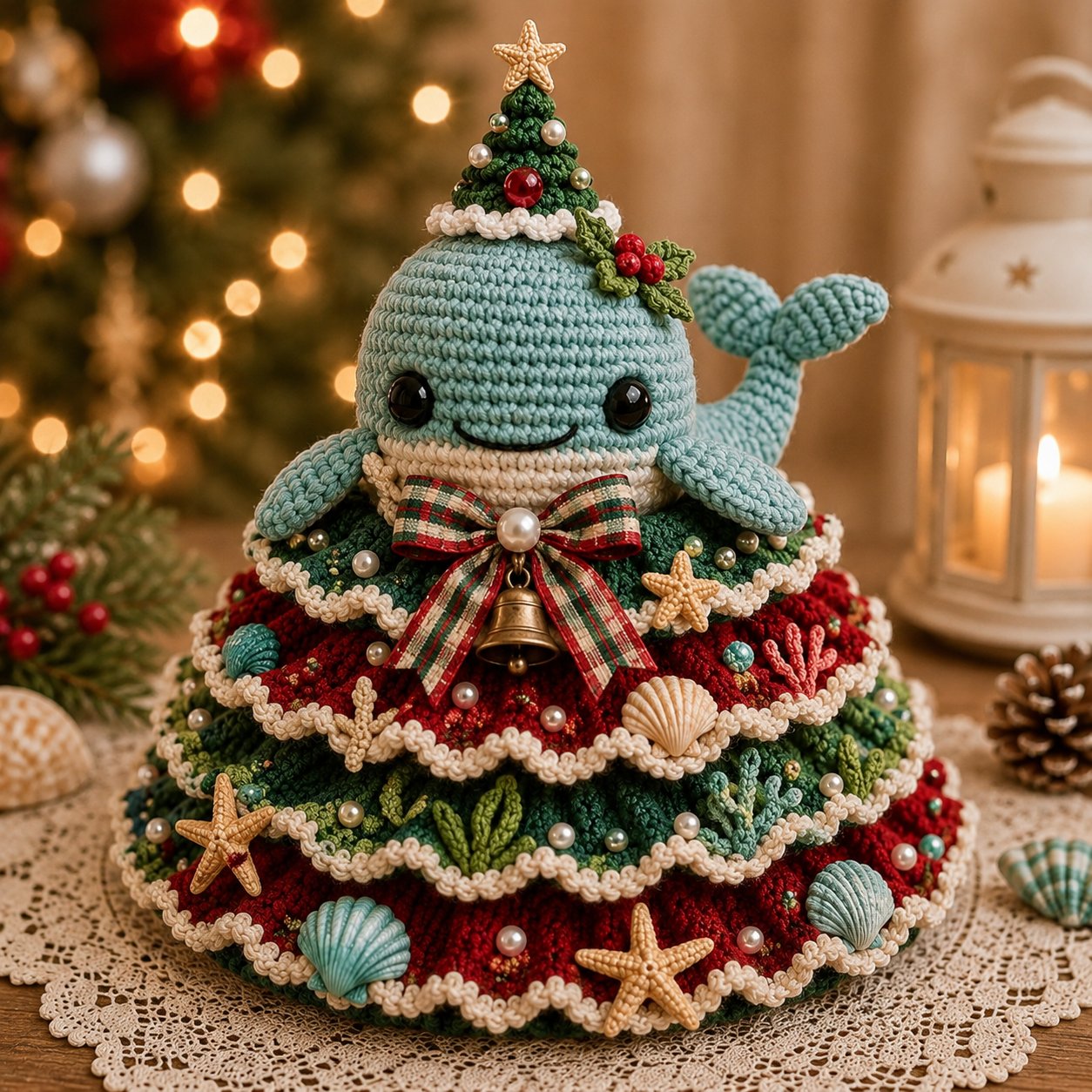 ⏳ Last Day 49% OFF – 🌊 Beginner-Friendly DIY Layered Ocean Christmas Yarn Art Kit Collection | Complete Kit with All Tools & Step-by-Step Guide Included 💕