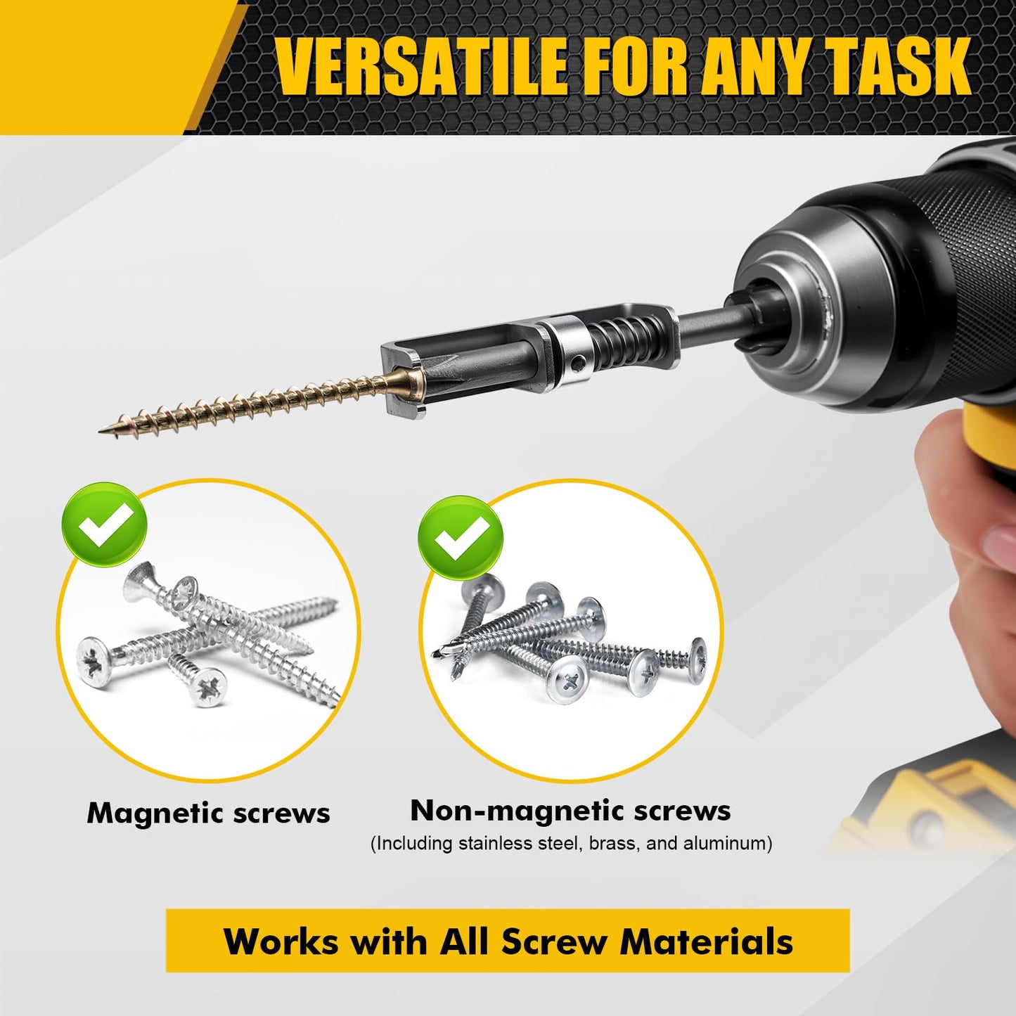 🛠️Universal Spring Loaded Anti-Drop Screw Holder Bit