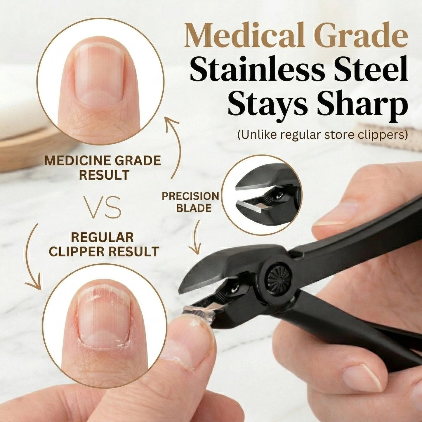 TYIIPLUS™ Nail Clipper for Seniors, Wide Jaw Long Handle Clipper for Thick Nails