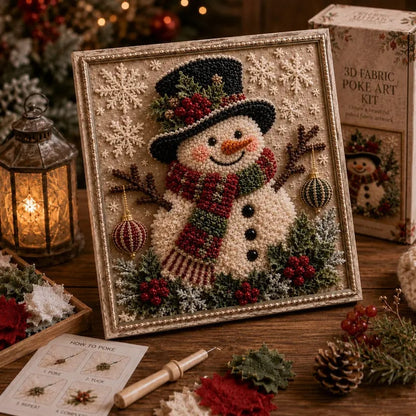 🔥HOT SALE 49% OFF 💥🎄 3D Christmas Fabric Poke Art DIY Craft Kit