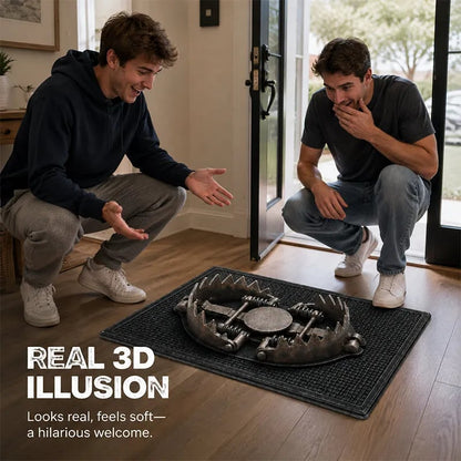 💥 LAST DAY 50% OFF - 😂 Gotcha! 3D Bear Trap Illusion Doormat – Funny Prank Entry Mat