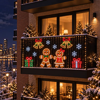 🎄 Smart LED Curtain Lights | App-Controlled Animated Christmas Wall Display ✨