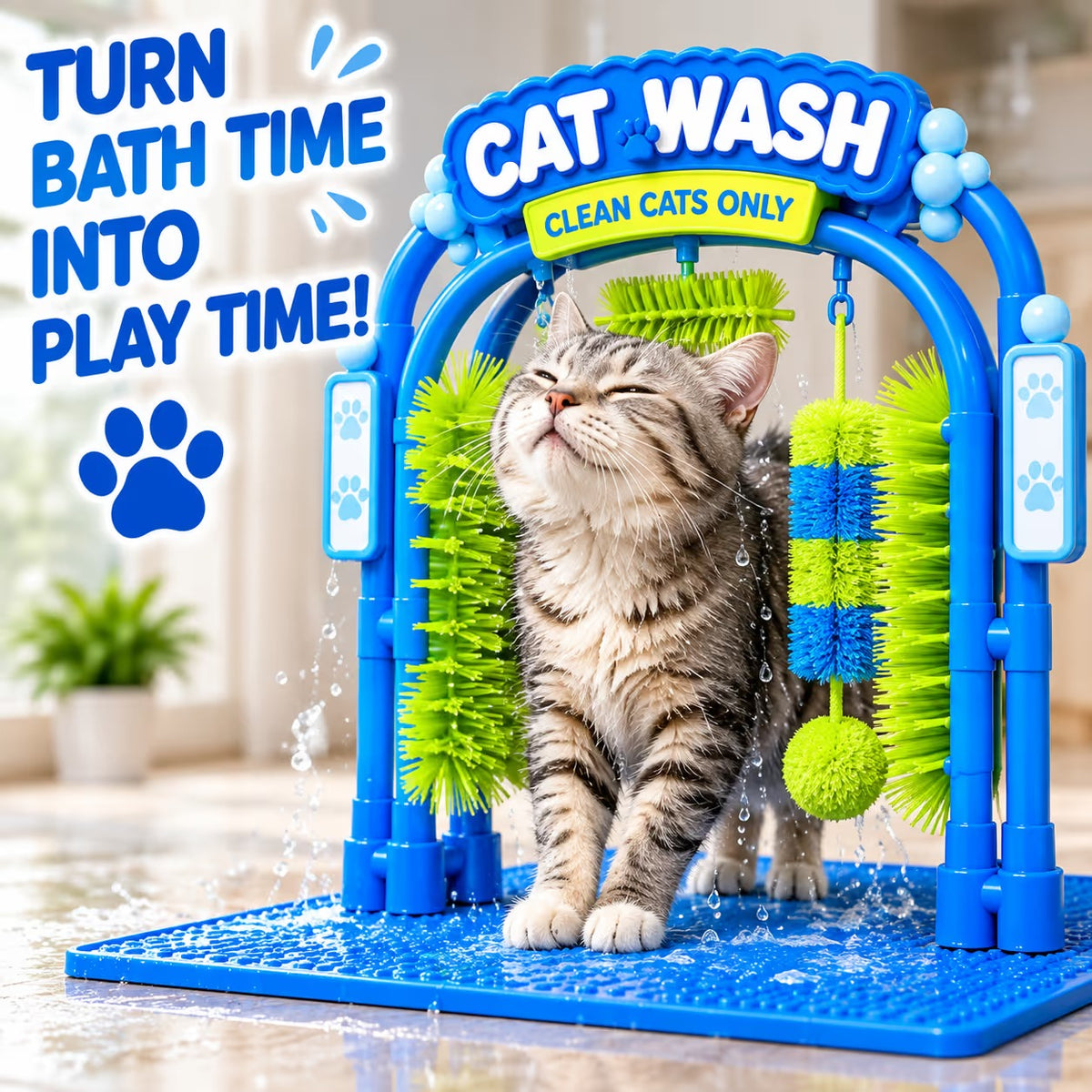 🐱 Cat Self-Grooming & Play Station