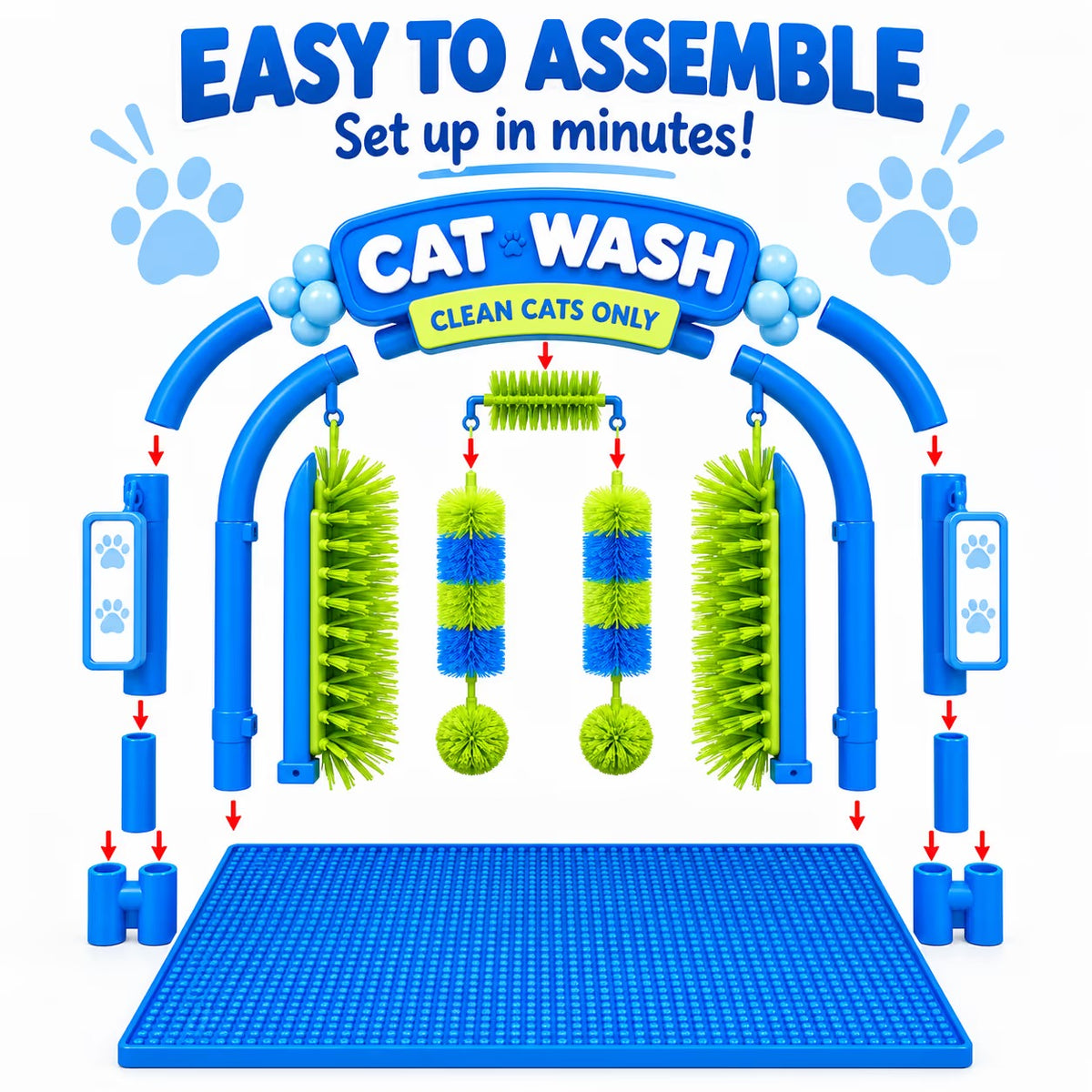 🐱 Cat Self-Grooming & Play Station