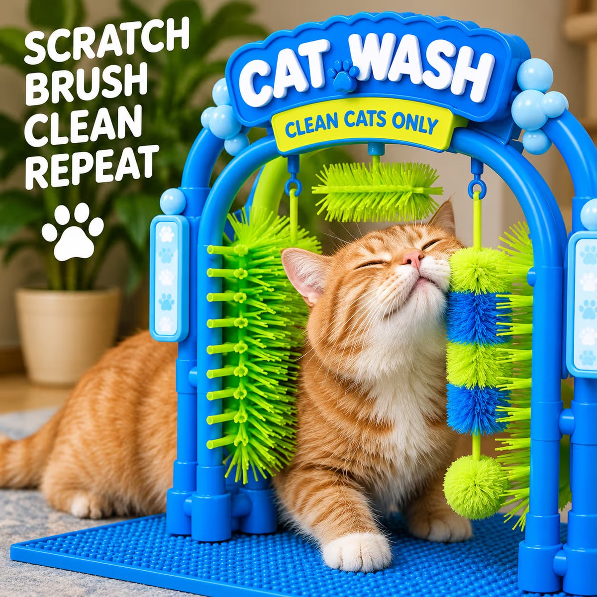 🐱 Cat Self-Grooming & Play Station