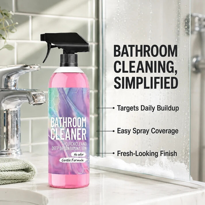 ✨ Bathroom Cleaner: Sparkle in Seconds, No Harsh Fumes