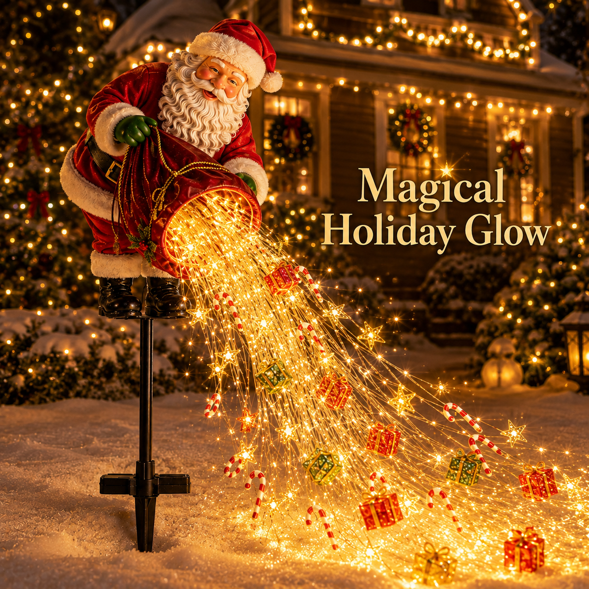 🎅Christmas Early Discount 49% Off 🎁 Santa's Magic Pour – Flowing LED Christmas Garden Light