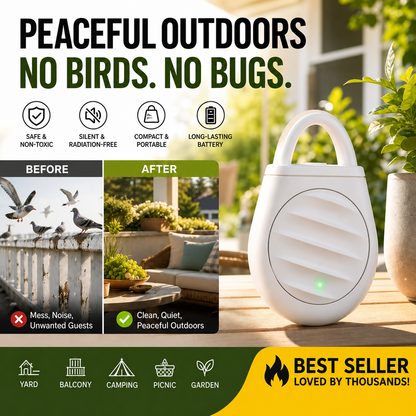 No more trouble from birds, beasts and locusts！Portable Ultrasonic Bird Repellent Keychain