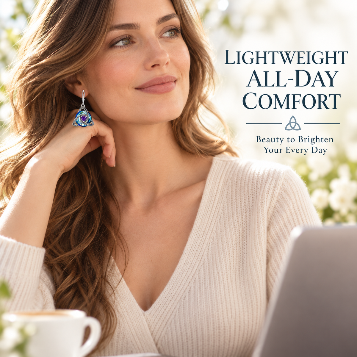 🛡️Celtic Knot Birthstone Drop Earrings – 12 Birth-Month Colours, One Meaningful Gift✨