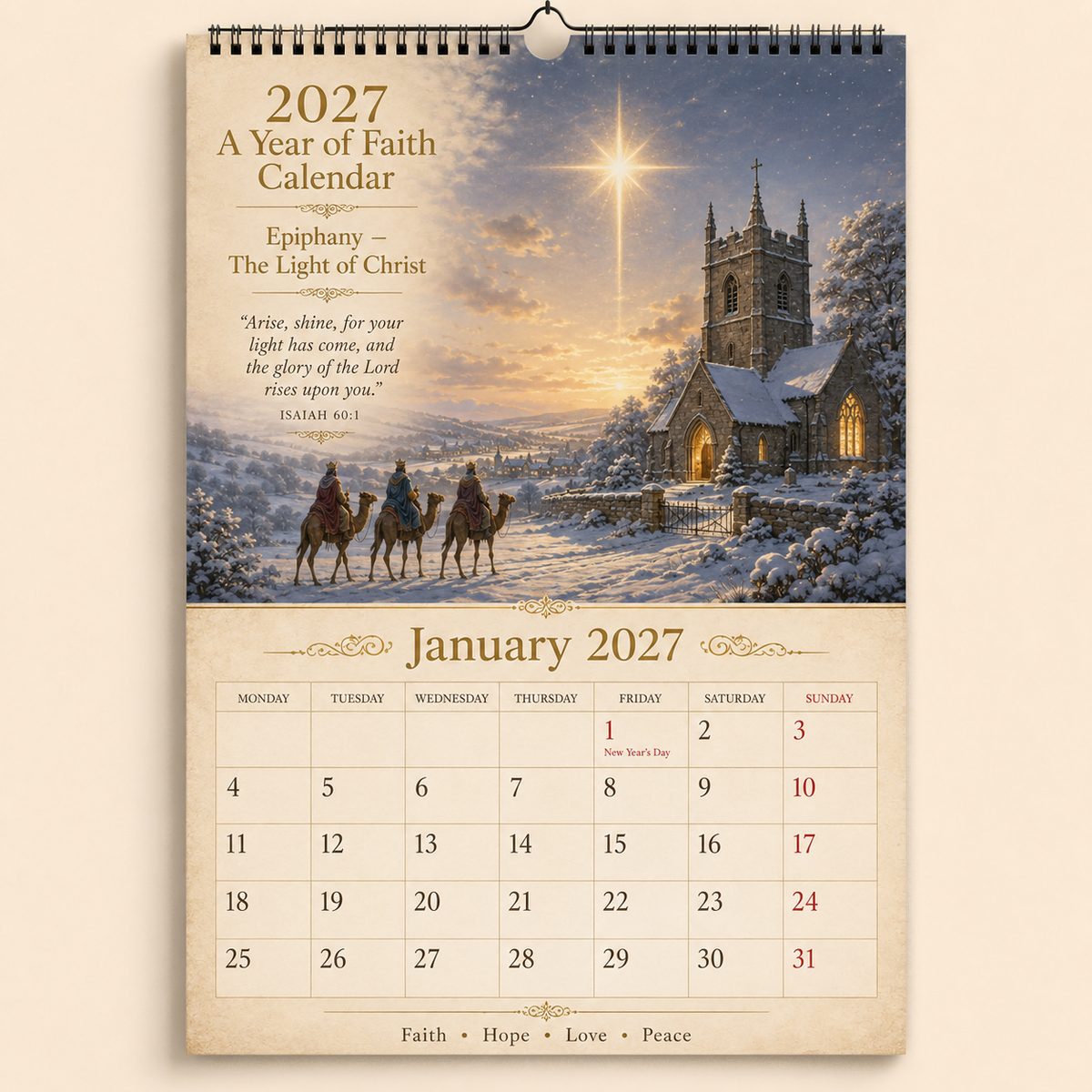 ✝️2027 A Year of Faith Calendar