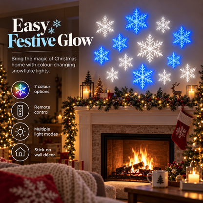 💡🎄LED Snowflake Wall Set