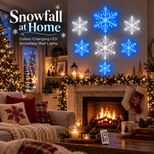 💡🎄LED Snowflake Wall Set