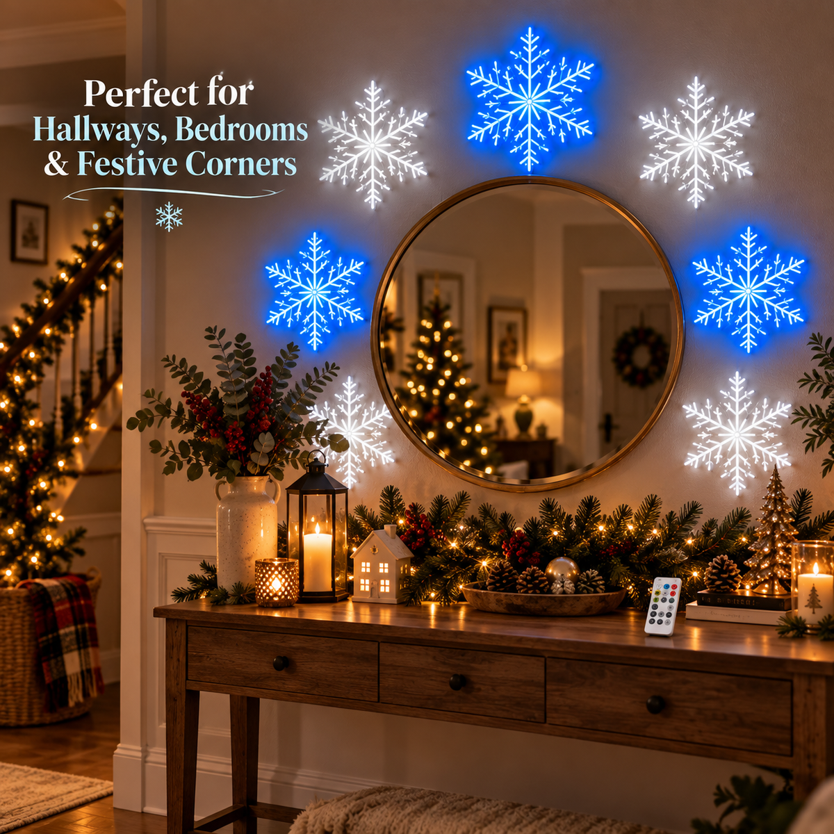 💡🎄LED Snowflake Wall Set