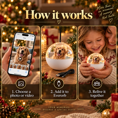 🎄 Video Memory Ornament – Personalised Photo & Video Christmas Keepsake