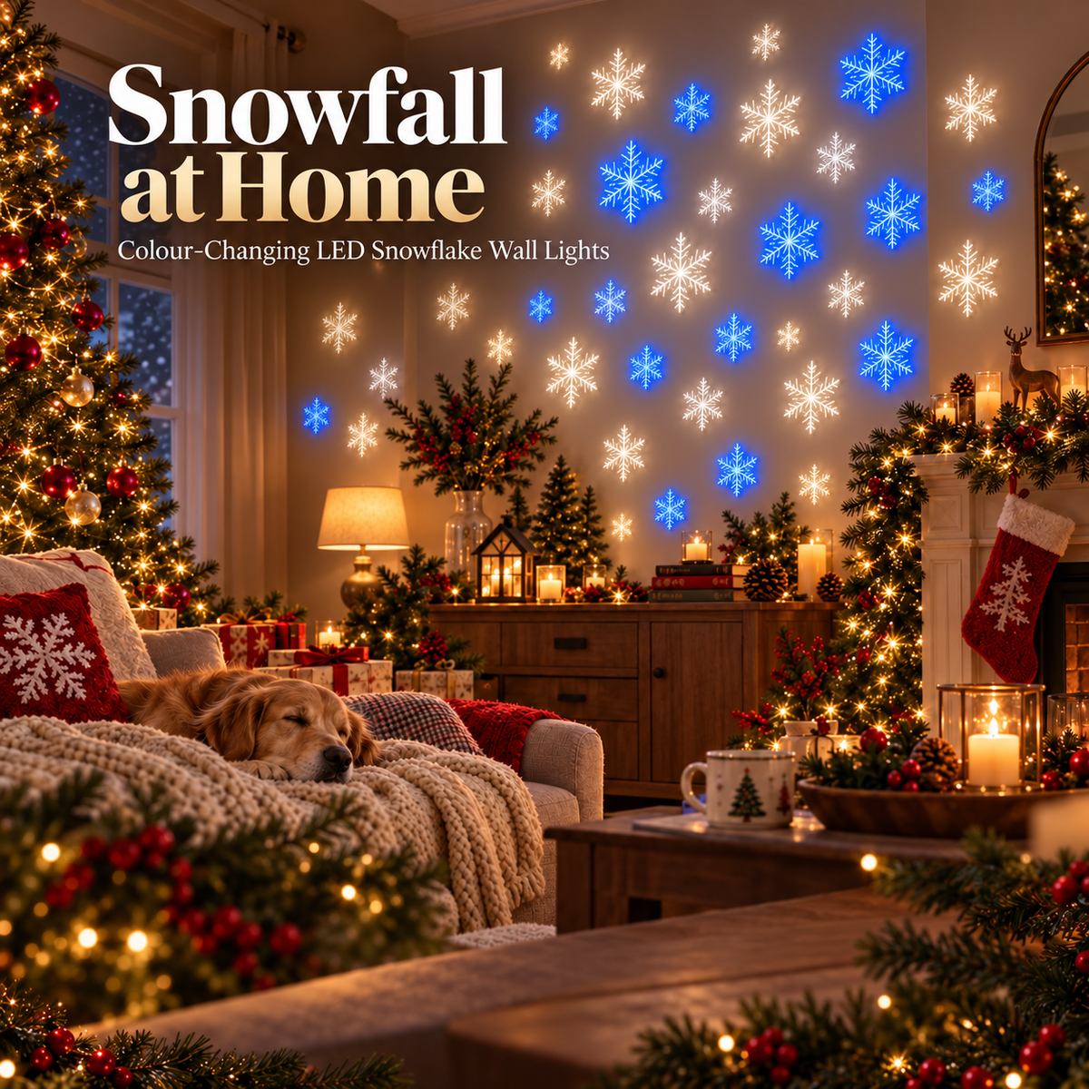 💡🎄LED Snowflake Wall Set