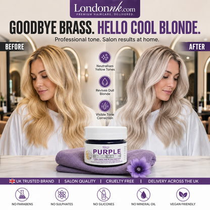 👱‍♀️Want to lighten your hair color?Your hair needs urgent care!Moisturizing Purple Hair Mask with Long-Lasting Scent