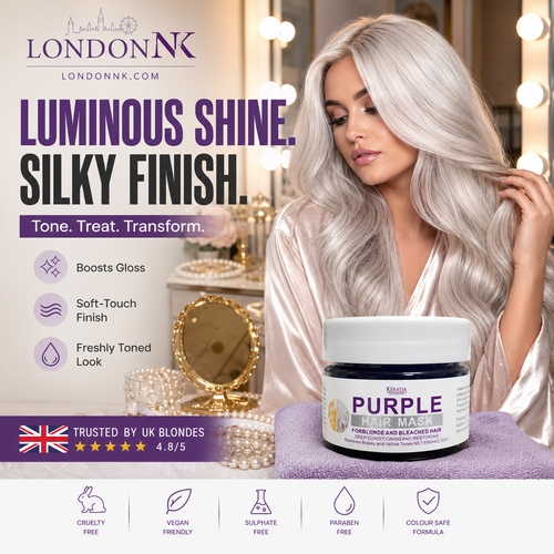 👱‍♀️Want to lighten your hair color?Your hair needs urgent care!Moisturizing Purple Hair Mask with Long-Lasting Scent