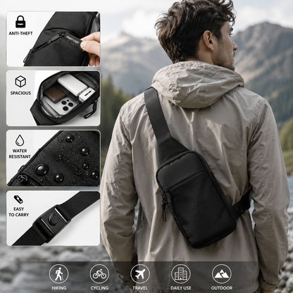 TYIIPRO™ Anti-Theft Everyday Sling Bag – Lightweight Crossbody Travel Pack