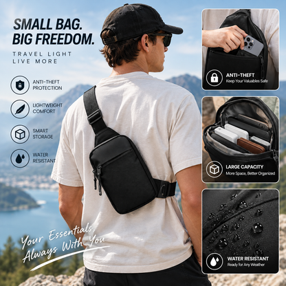 TYIIPRO™ Anti-Theft Everyday Sling Bag – Lightweight Crossbody Travel Pack