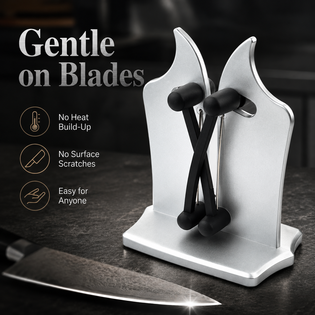 🔪Professional Stainless Steel Knife Sharpener – Fast Sharpening for Smooth, Wavy & Micro-Tooth Blades, Adjustable 16°-32°