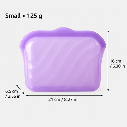 🥪 2-in-1 Silicone Food Bag – Store It, Open It, Eat From It