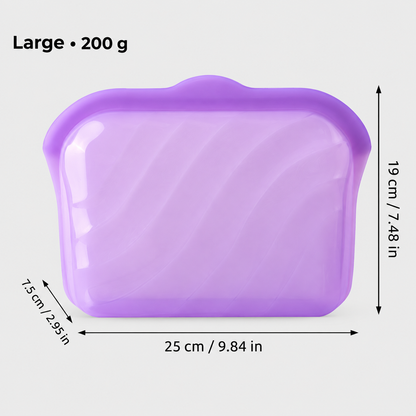 🥪 2-in-1 Silicone Food Bag – Store It, Open It, Eat From It