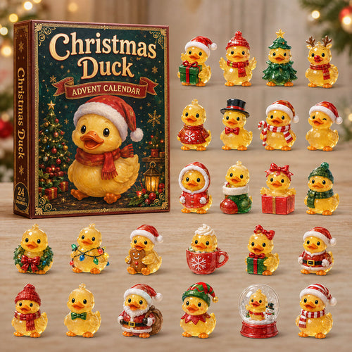 49% OFF - Christmas Duck Advent Calendar 2026 - 24-Day Festive Countdown, Acrylic Charms Blind Box - Gift For Duck Lovers
