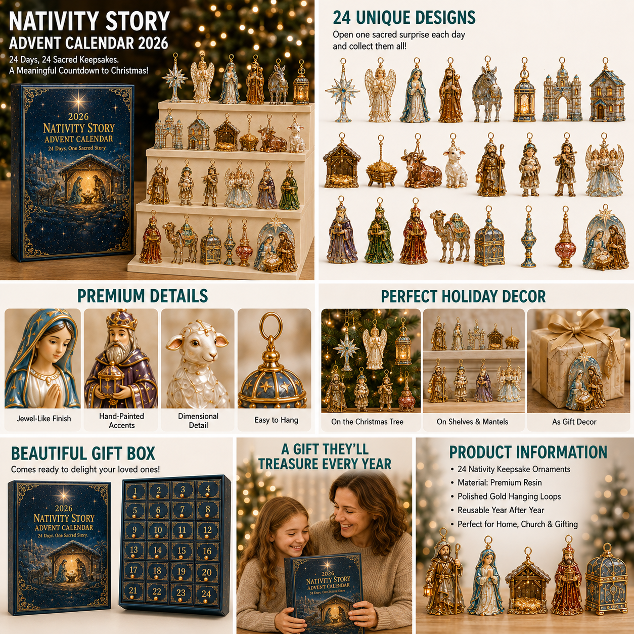 ✨🎄 2026 Nativity Story Advent Calendar – 24 Days of Sacred Christmas Surprises