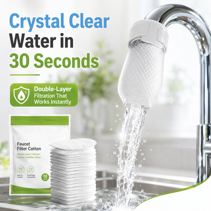 ⏰60%OFF⚡50K+ SOLD!💥Anti-Splash Kitchen Faucet Cotton Filter for Sediment & Rust Removal