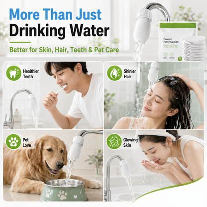 ⏰60%OFF⚡50K+ SOLD!💥Anti-Splash Kitchen Faucet Cotton Filter for Sediment & Rust Removal