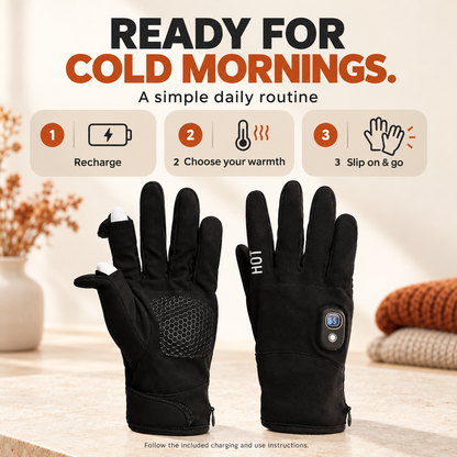 A simple daily routine for rechargeable heated gloves