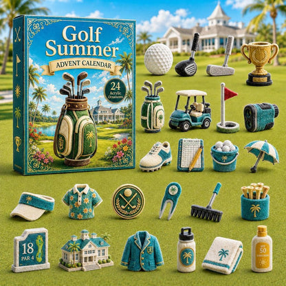 Golf Advent Calendar 2026 Collection – 24‑Day Festive Countdown, Acrylic Ornament Blind Box | Gift for Golf Fanatics ⛳