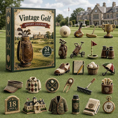 Golf Advent Calendar 2026 Collection – 24‑Day Festive Countdown, Acrylic Ornament Blind Box | Gift for Golf Fanatics ⛳