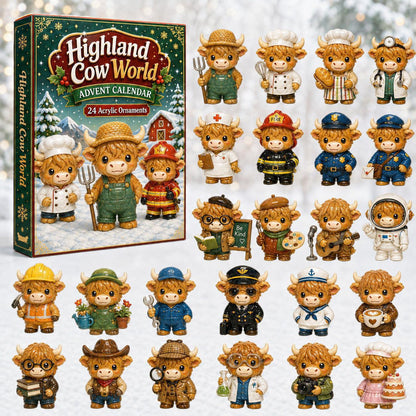 🐮24‑Day Highland Cow Advent Calendar